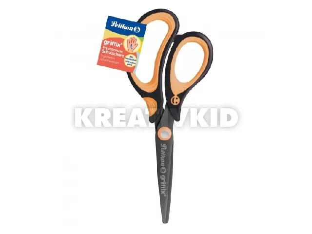 Griffix iskolai olló hegyes, balkezes, fekete/sárga