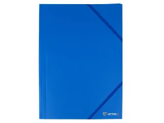 Gumis mappa, 15 mm, PP, A4, VICTORIA OFFICE, kék