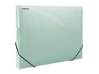 Gumis mappa, 30 mm, PP,  A4, DONAU, áttetsző zöld