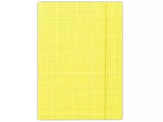 Gumis mappa, karton, A4, kockás, DONAU, citromsárga
