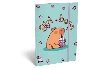 Gumis mappa, karton, A5, LIZZYSULI, Lollipop Capibara