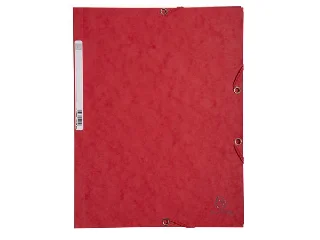 Gumis mappa, prespán, A4, EXACOMPTA, piros