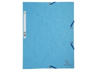 Gumis mappa, prespán, A4, EXACOMPTA, türkiz