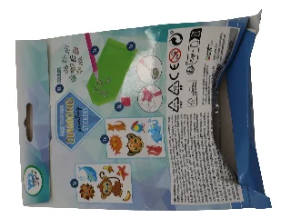 Gyémánt kirakó-12 matrica - sérült csomagolású (elefént,majom)