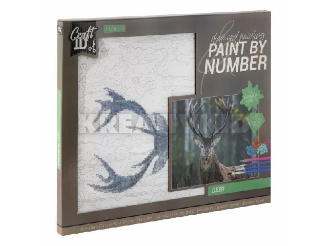 Gyémánt kirakó - 40x50cm vászonkép kereten szarvas