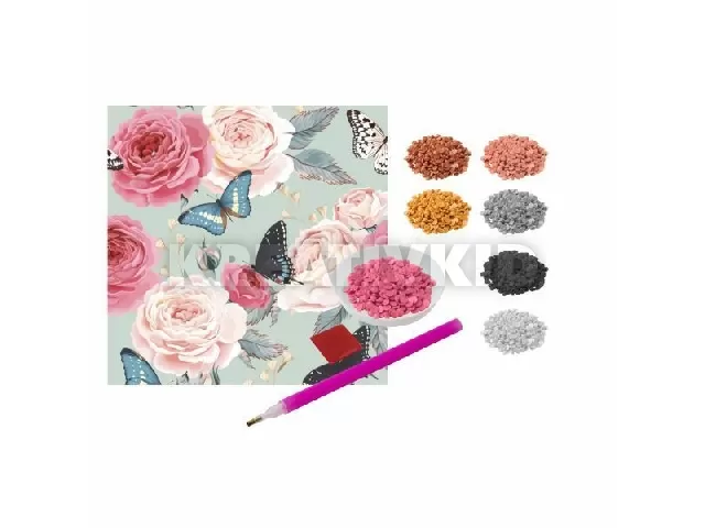 Gyémántszemes kirakó - virágok