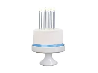 Gyertya / 10 db ezüst, 10 cm hosszú, 0,5cm vastag