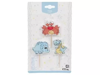 Gyertya szett 3 db állatos 9 cm