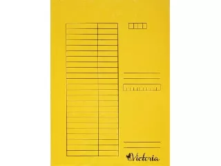 Gyorsfűző, karton, A4, VICTORIA OFFICE, sárga