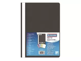 Gyorsfűző, PP, A4, DONAU, fekete 10db