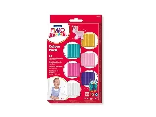 Gyurma készlet, 6x42 g, égethető, lányoknak, FIMO 