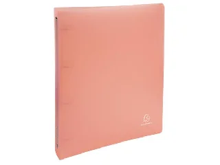 Gyűrűs könyv, 4 gyűrű, 40 mm, A4, PP, EXACOMPTA, pasztell korall