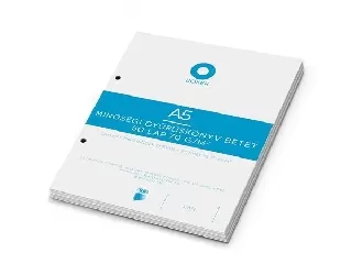 Gyűrűs könyv betét, A5, sima, 50 lap, BOXER, fehér