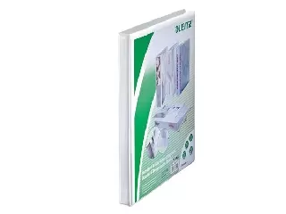 Gyűrűs könyv, panorámás, 2 gyűrű, O alakú, 30 mm, A4 Maxi, PP, LEITZ, fehér