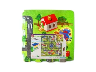 Habszivacs puzzle padlóra, 9 db-os nagyváros