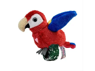 Happy Yappers interaktív plüss - piros arapapagáj