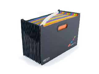 Harmonika irattartó, A4+, PP, 13 rekeszes, RAPESCO 