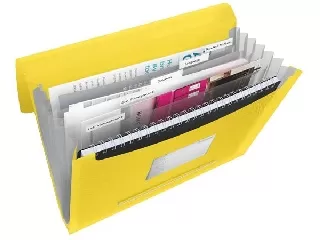 Harmonikamappa, A4, PP, 6 rekeszes, ESSELTE 