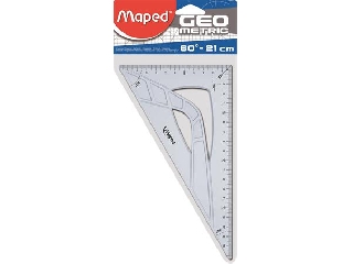 Háromszög vonalzó, műanyag, 60°, 21 cm, MAPED 