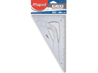 Háromszög vonalzó, műanyag, 60°, 26 cm, MAPED 