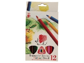 Háromszögletű vastag színes ceruza 12 db-os Ico süni