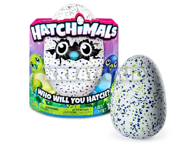 Hatchimals Draguella - Kikelthető pingvintojás - Kék-zöld pöttyös
