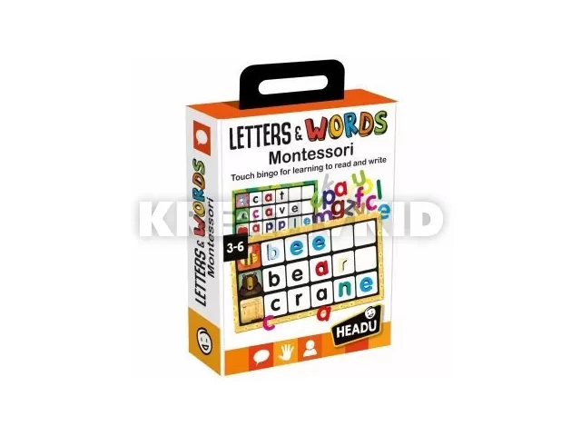 Headu: Betű bingó Montessori fejlesztő játék