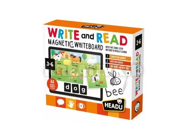 Headu: Mágnestábla betűkkel és képkártyákkal