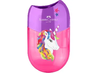 Hegyező display, kétlyukú, tartályos,  FABER-CASTELL, unikornis