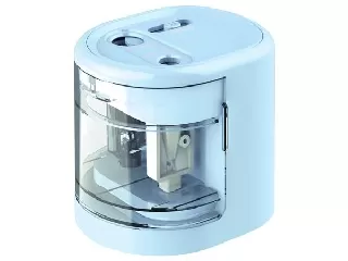 Hegyező, kétlyukú, asztali, elemes, USB töltővel, RAPESCO