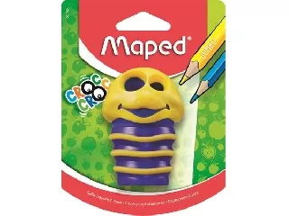 Hegyező, kétlyukú, tartályos, MAPED sárga