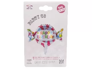Héliumos fólia lufi 33 cm Happy Birthday cukorka