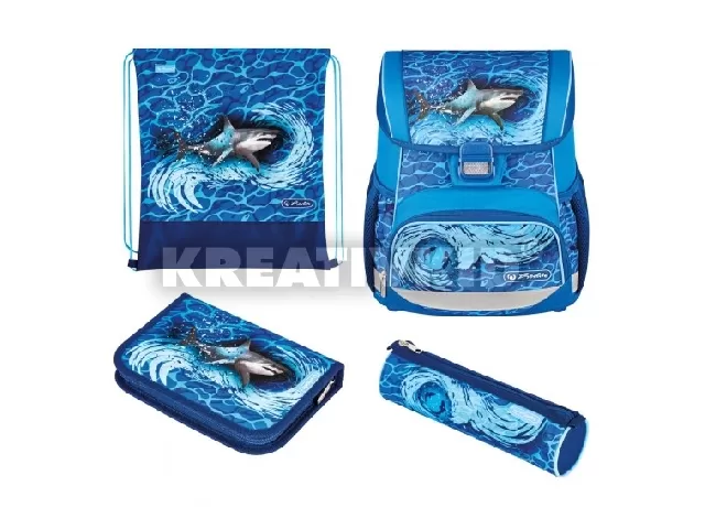 Herlitz Iskolatáska Loop Plus Blue Shark