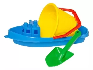 Homokozó szett kishajóval