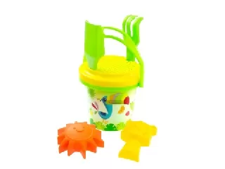 Homokozókészlet, 6 részes - Sárga szitával