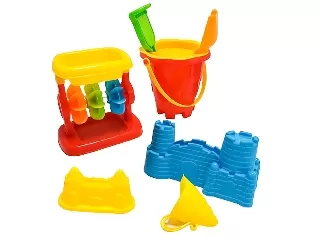 Homokozókészlet hálós táskában 7 db