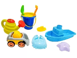 Homokozókészlet hálós táskában 9 db