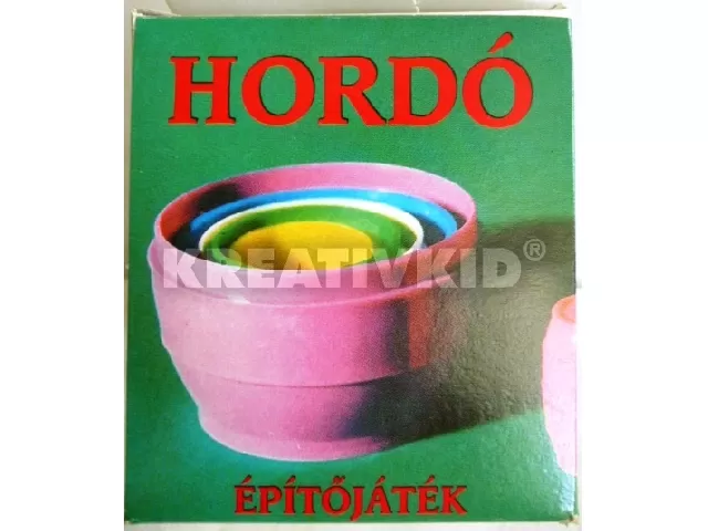 Hordó építő játék