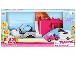 Horse Show terepjáró lóval és utánfutóval