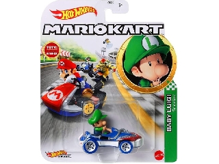 Hot Wheels Mario Kart karakter kisautó -Baby Luigi 