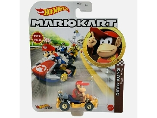 Hot Wheels Mario Kart karakter kisautó -Diddy Kong 