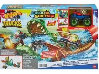 Hot Wheels Monster Truck Harapó mocsár pályaszett színváltós autóval 