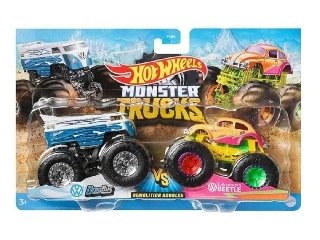 Hot Wheels Monster Truck 2-es csomag Kék Drag Bus vs. UV VW Beetle