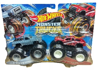 Hot Wheels Monster Truck 2-es csomag Silverado vs Raptor 