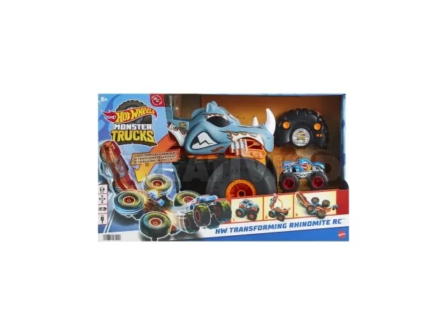 Hot Wheels: Monster Trucks átalakítható távirányítós autó - Rhinomite