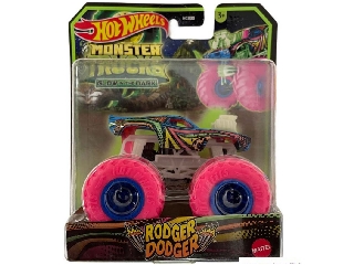 Hot Wheels Monster Trucks sötétben világító autó Rodger Dodger