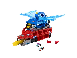 Hot wheels sárkányjárgány autószállító
