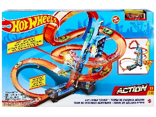 Hot Wheels ütközések a toronyban játékszett - plusz ajándék jubileumi kisautó
