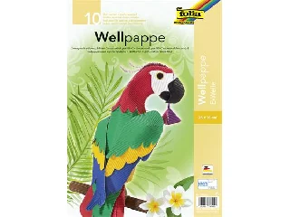 Hullámkarton, 25x35 cm, 10 lap, FOLIA, vegyes színek