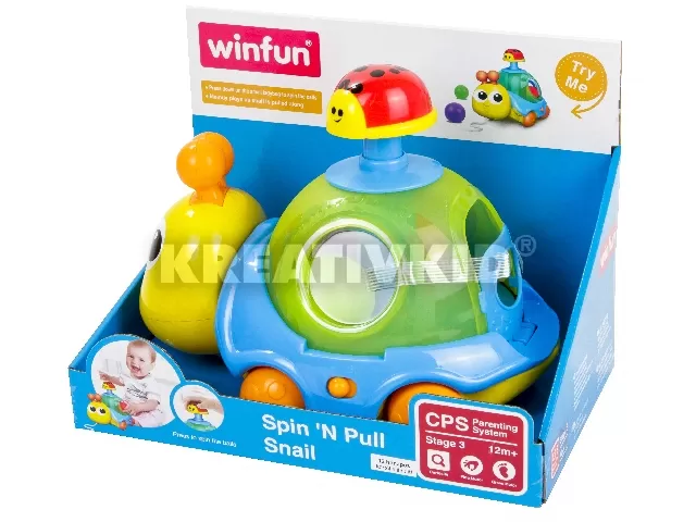 Húzható csiga bébijáték